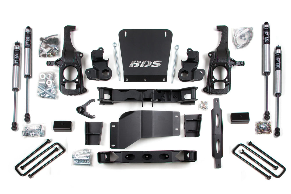 BDS Suspension 11-19 Chevy Silverado GMC Sierra 2500HD 3500HD 4WD 6.5 Inch Lift Kit FOX 2.0 Shocks