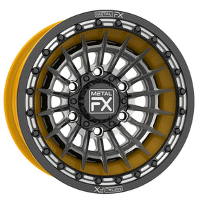 Metal FX Offroad Mobster 6R 15 x 8 15 x 11 Forged 3-Piece Beadlock Custom Can-Am Maverick R Forged Beadlock