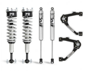 Cognito Motorsports 07-18 Silverado Sierra 1500 2WD 4WD With OEM Cast Steel Control Arms 3-Inch Performance Leveling Kit With Fox 2.0 Shocks