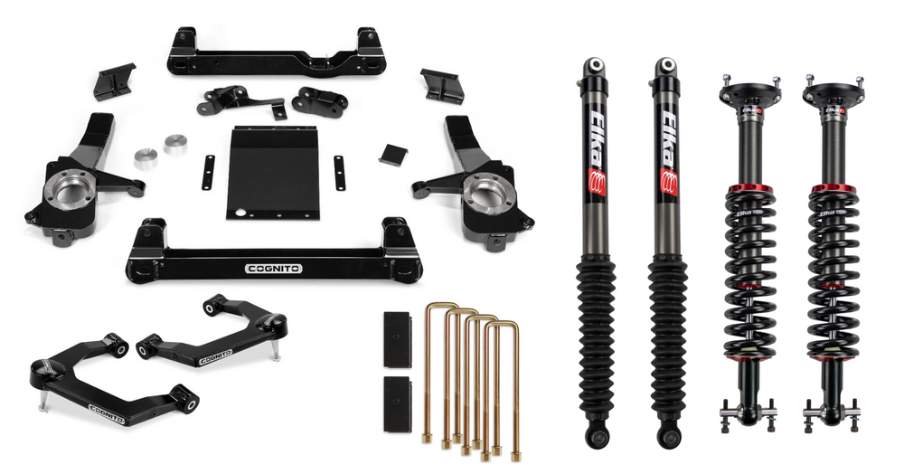 Cognito Motorsports 19-24 Silverado Sierra 1500 Including Trailboss AT4 2WD 4WD 6-Inch Performance Lift Kit With Elka 2.0 Shocks