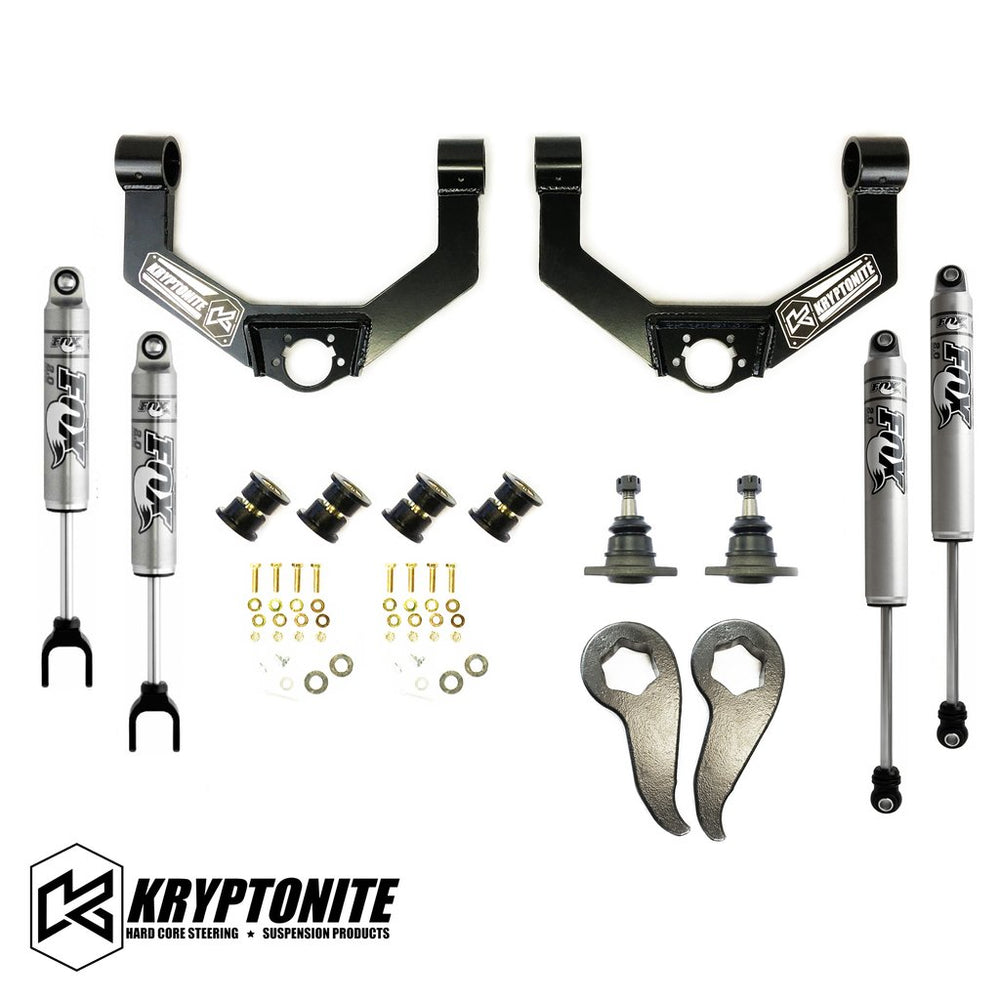 Kryptonite Products 2020-2024 GM 2500HD 3500HD Stage 3 Leveling Kit With Fox Shocks