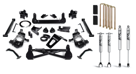 Cognito Motorsports 20-25 Silverado Sierra 2500HD 3500HD 2WD 4WD 7-Inch Standard Lift Kit with Fox 2.0 Shocks 110-P1032