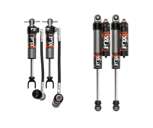 Fox Shocks Leveling Kit 20+ GM 2500HD Performance Elite 2.5 Reservoir Adjustable 1.5 to 2.5 Inch Front and 0 to 1 Inch Rear