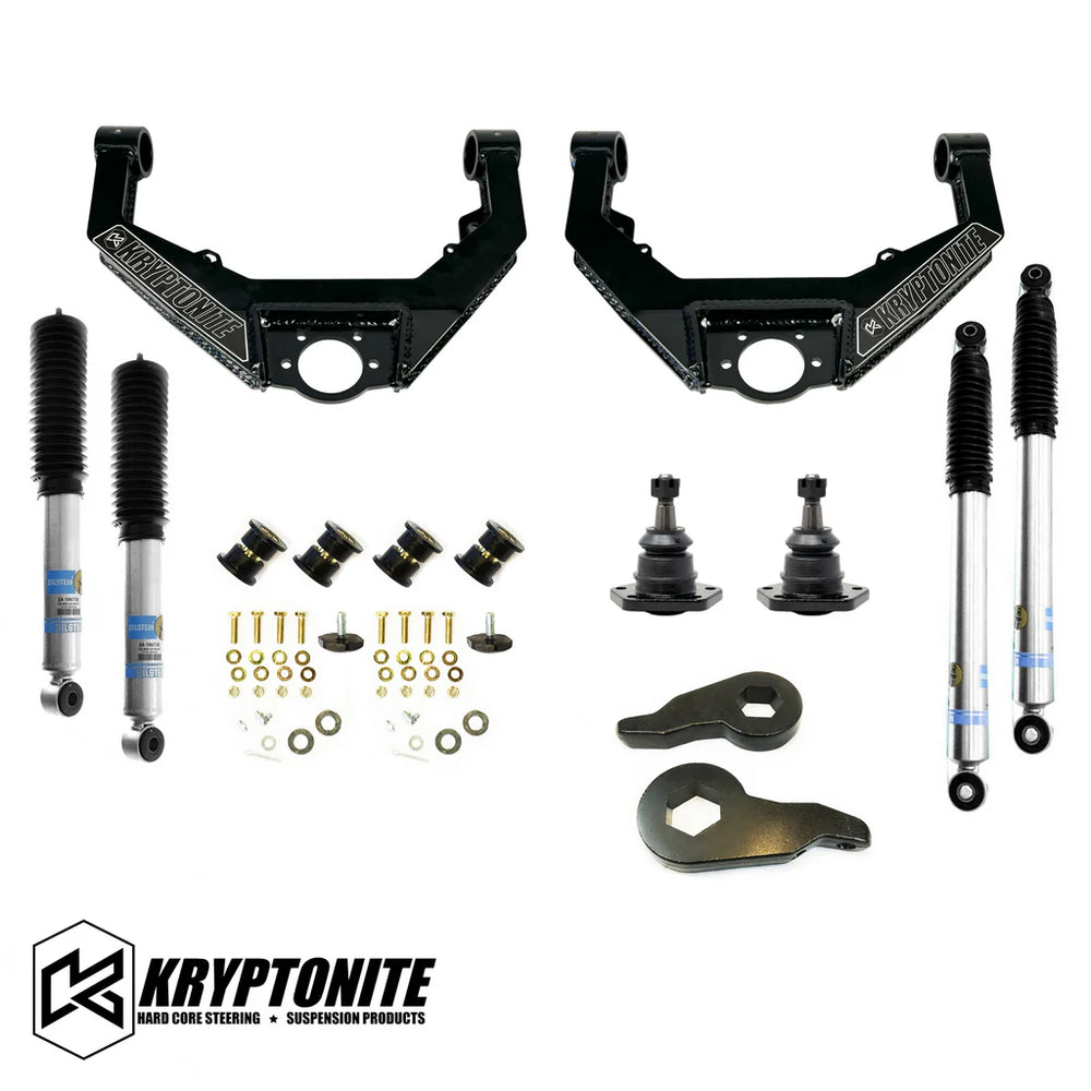 Kryptonite Products 2001-2010 GM 2500HD 3500HD Stage 3 Leveling Kit With Bilstein Shocks KR10STAGE3BIL