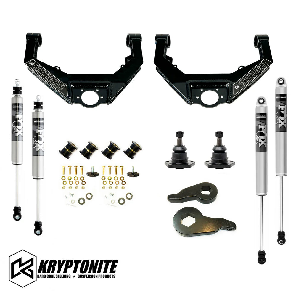 Kryptonite Products 2001-2010 GM 2500HD 3500HD Stage 3 Leveling Kit With Fox Shocks KR10STAGE3FOX