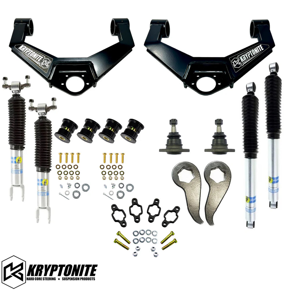 Kryptonite Products 2011-2019 GM 2500HD 3500HD Stage 3 Leveling Kit With Bilstein Shocks KR11STAGE3BIL
