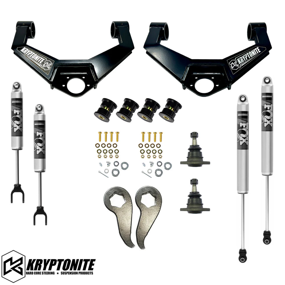 Kryptonite Products 2020-2024 GM 2500HD 3500HD Stage 3 Leveling Kit With Fox Shocks KR20STAGE3FOX