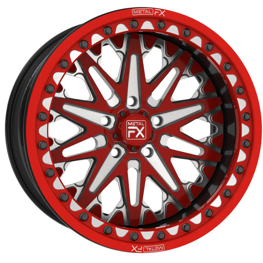 Metal FX Offroad Assassin R 17 x 7 17 x 10 Forged 3-Piece Beadlock Custom Polaris 5-Lug Forged Beadlock