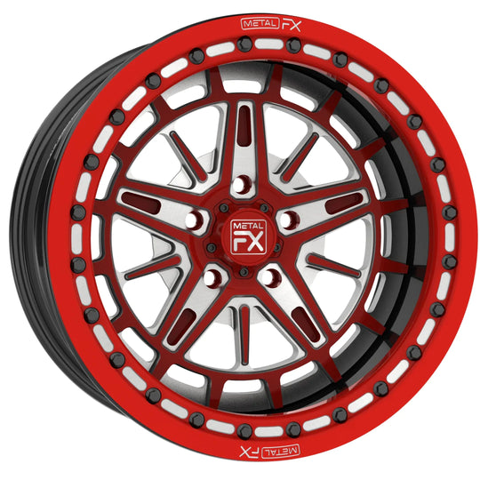 Metal FX Offroad Destroyer R 17 x 7 17 x 10 Forged 3-Piece Beadlock Custom Polaris 5-Lug Forged Beadlock