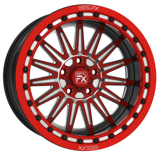 Metal FX Offroad Velocity R 17 x 7 17 x 10 Forged 3-Piece Beadlock Custom Polaris 5-Lug Forged Beadlock