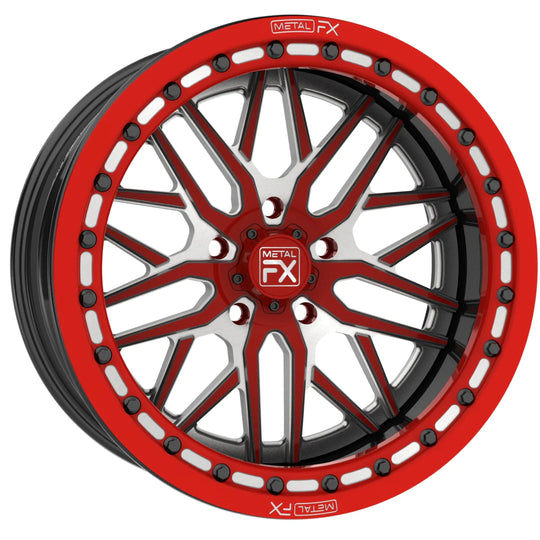 Metal FX Offroad Viper R 17 x 7 17 x 10 Forged 3-Piece Beadlock Custom Polaris 5-Lug Forged Beadlock