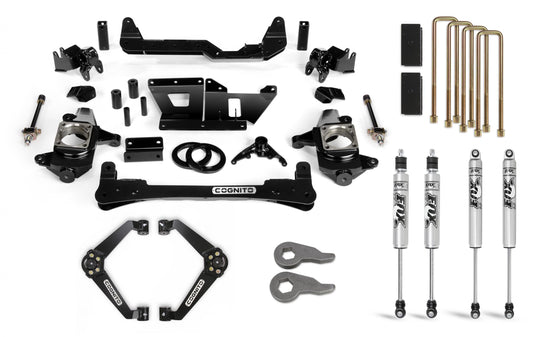 Cognito Motorsports 01-10 Silverado Sierra 2500HD 3500HD 2WD 4WD 6-Inch Standard Lift Kit with Fox 2.0 Shocks 110-P0970