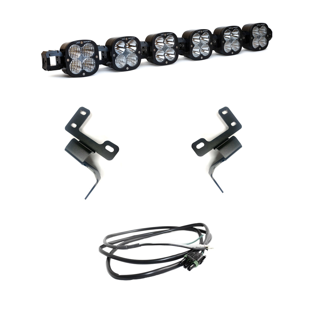 21-Up Ford Bronco 6 XL Linkable Light Bar Kit Plastic Bumper Mount w/Upfitter