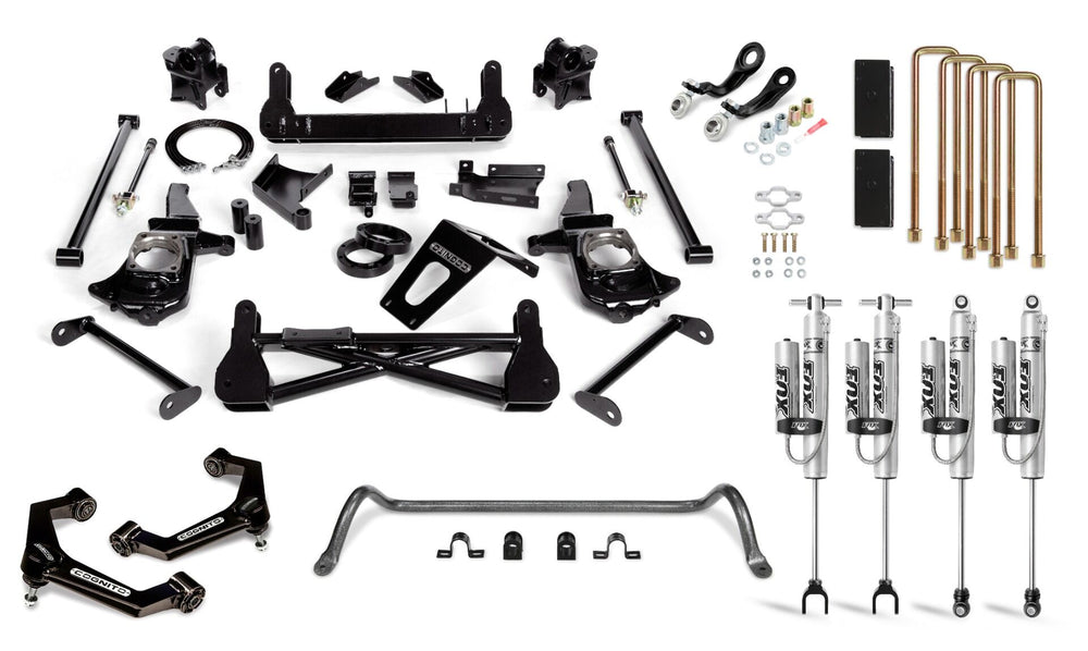 
                
                    Load image into Gallery viewer, Cognito Motorsports 11-19 Silverado Sierra 2500HD 3500HD 2WD 4WD 7-Inch Performance Lift Kit with Fox Reservoir 2.0 Shocks
                
            
