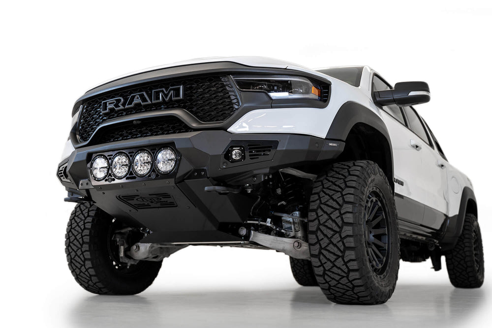 
                
                    Load image into Gallery viewer, Addictive Desert Designs Front Bumper 2021-Up Ram 1500 TRX Bomber (RIGID)
                
            