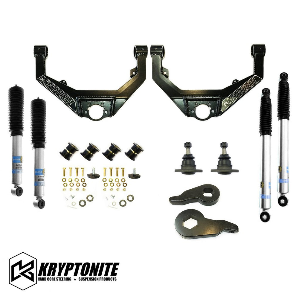 
                
                    Load image into Gallery viewer, Kryptonite Products 2001-2010 GM 2500HD 3500HD Stage 3 Leveling Kit With Bilstein Shocks
                
            